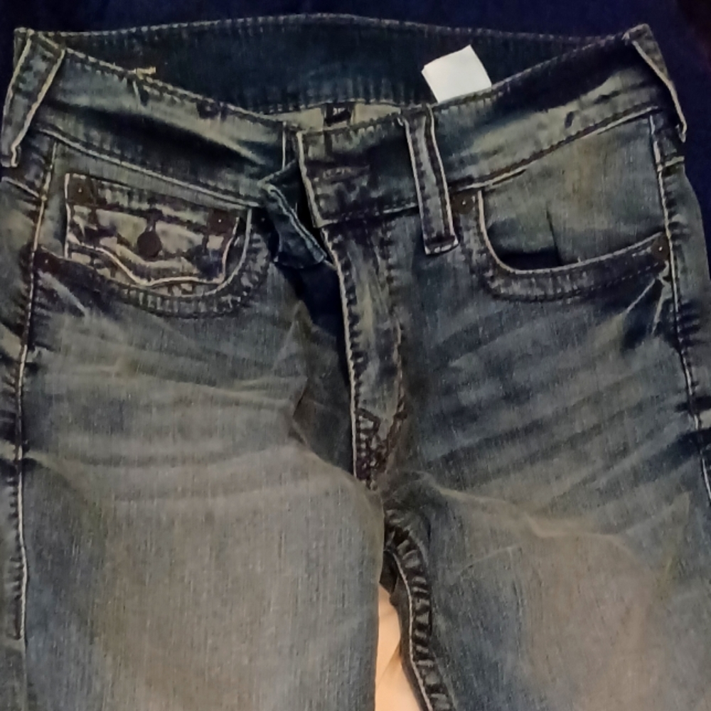 True Religion Ricky Flap mid wash jeans